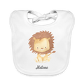 Baby Bio-Lätzchen - Löwe - personalisierbar - Weiß