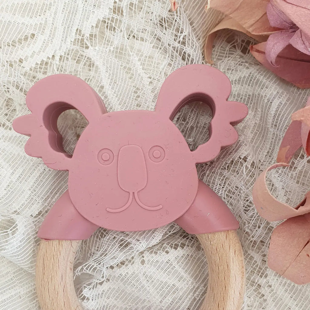 Beißring Koala - dusty rose