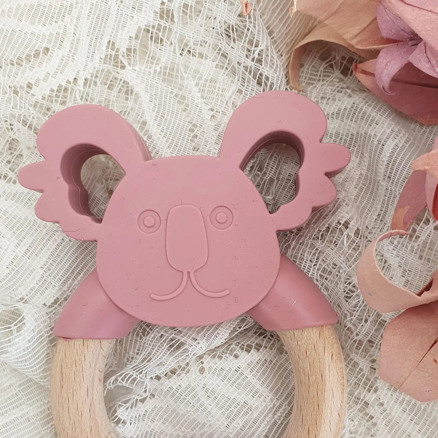 Beißring Koala - dusty rose