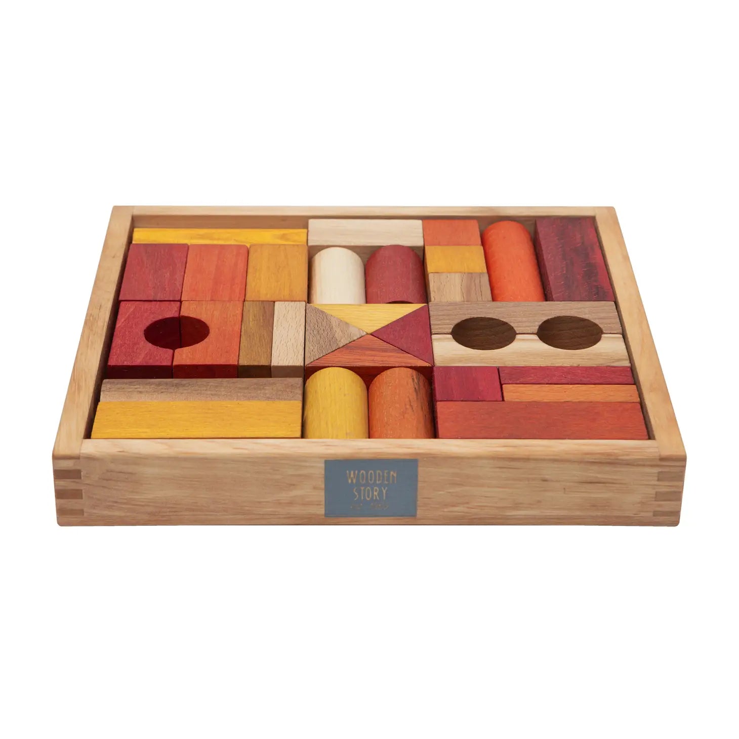 Montessori Holzklötze - weinrot