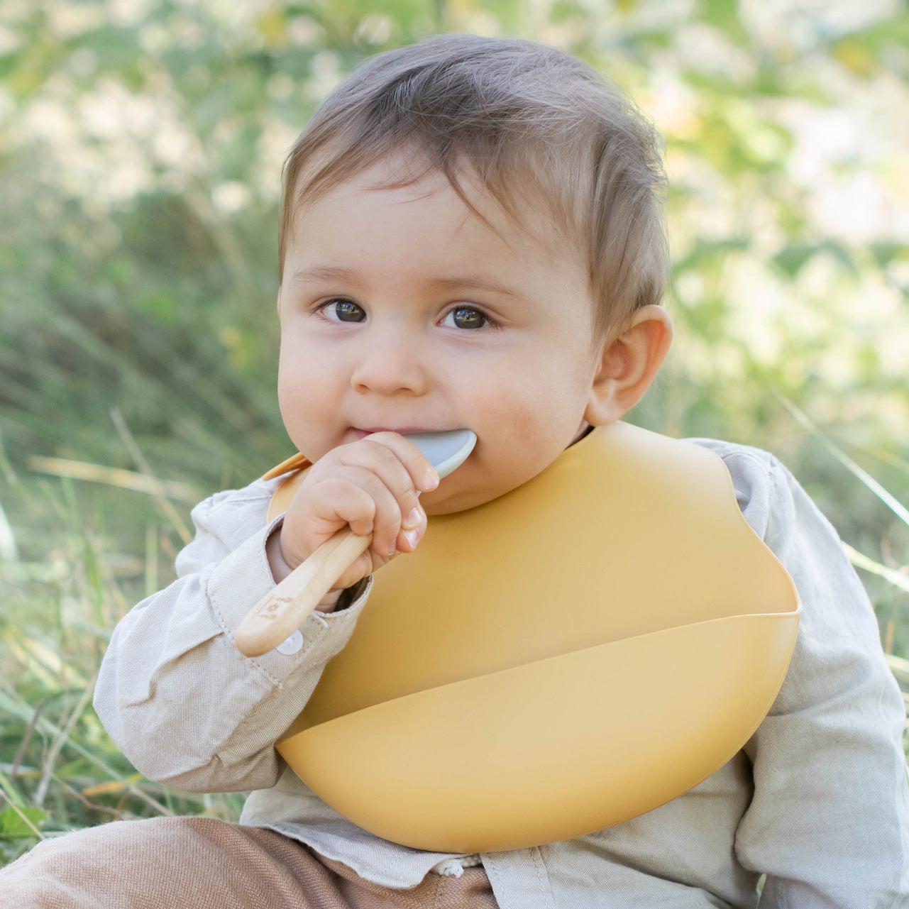 Baby Lätzchen - ocker