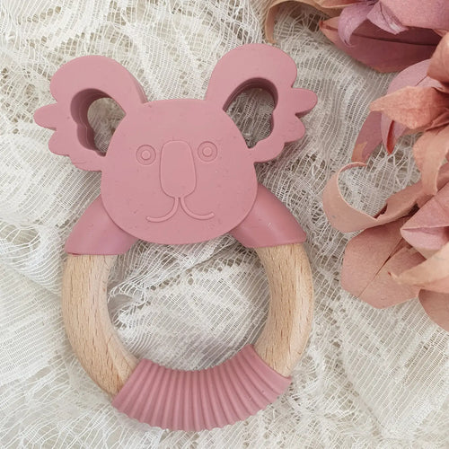 Beißring Koala - dusty rose