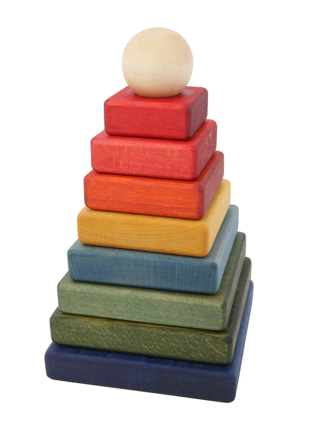 Montessori Stapelpyramide - bunt eckig