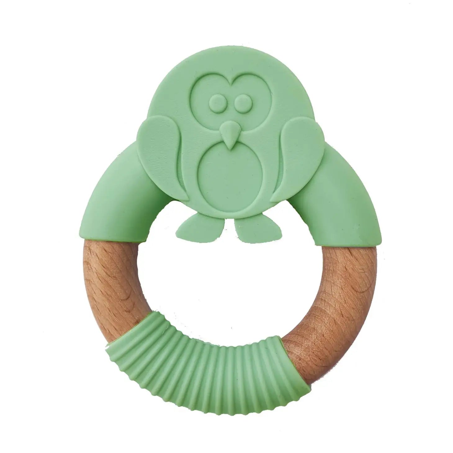 Beißring Pinguin - pastellgrün