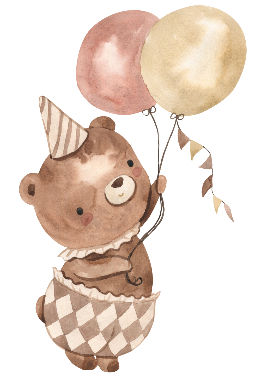 Wandsticker Aufkleber Bär mit Luftballon