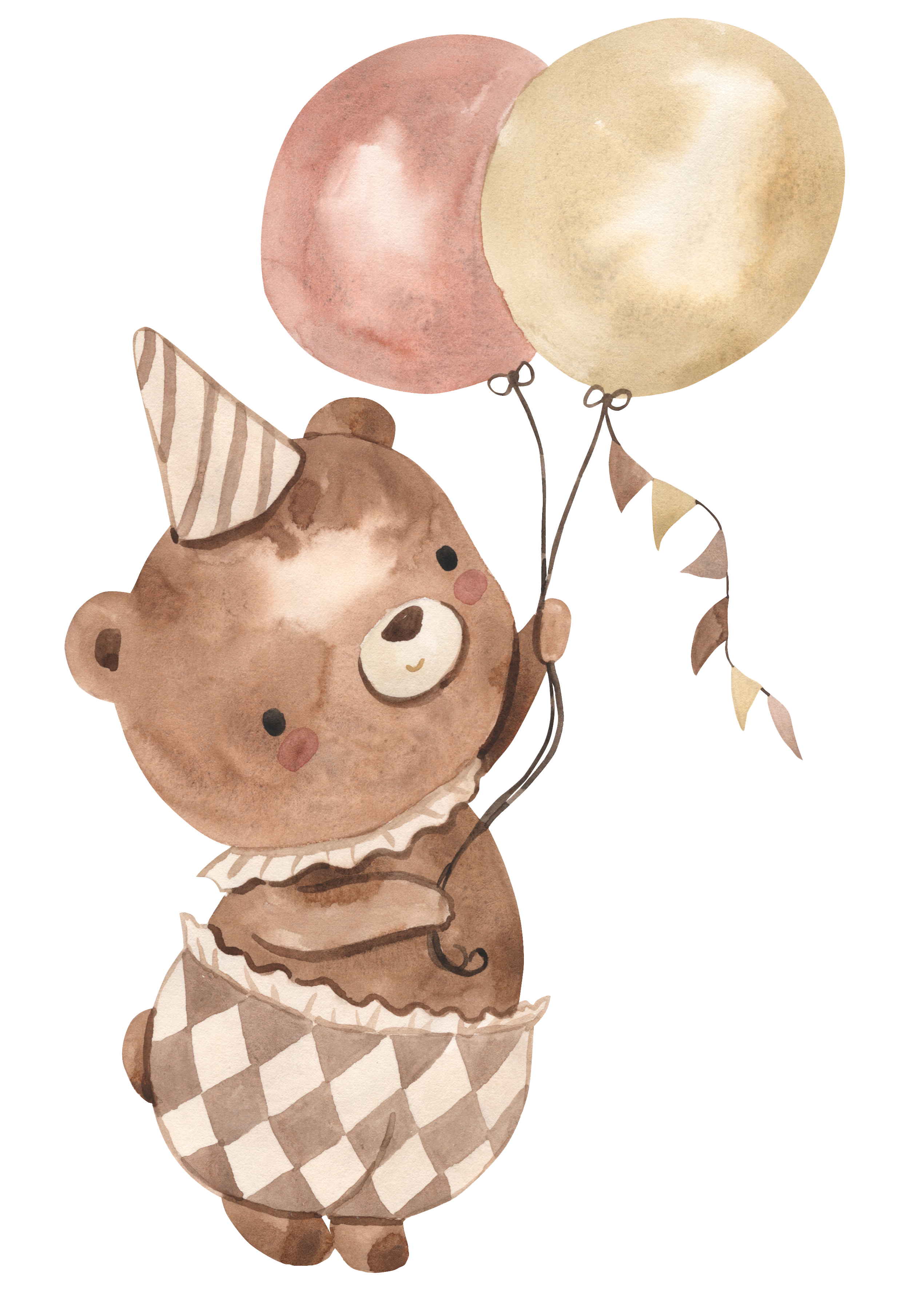 Wandsticker Aufkleber Bär mit Luftballon