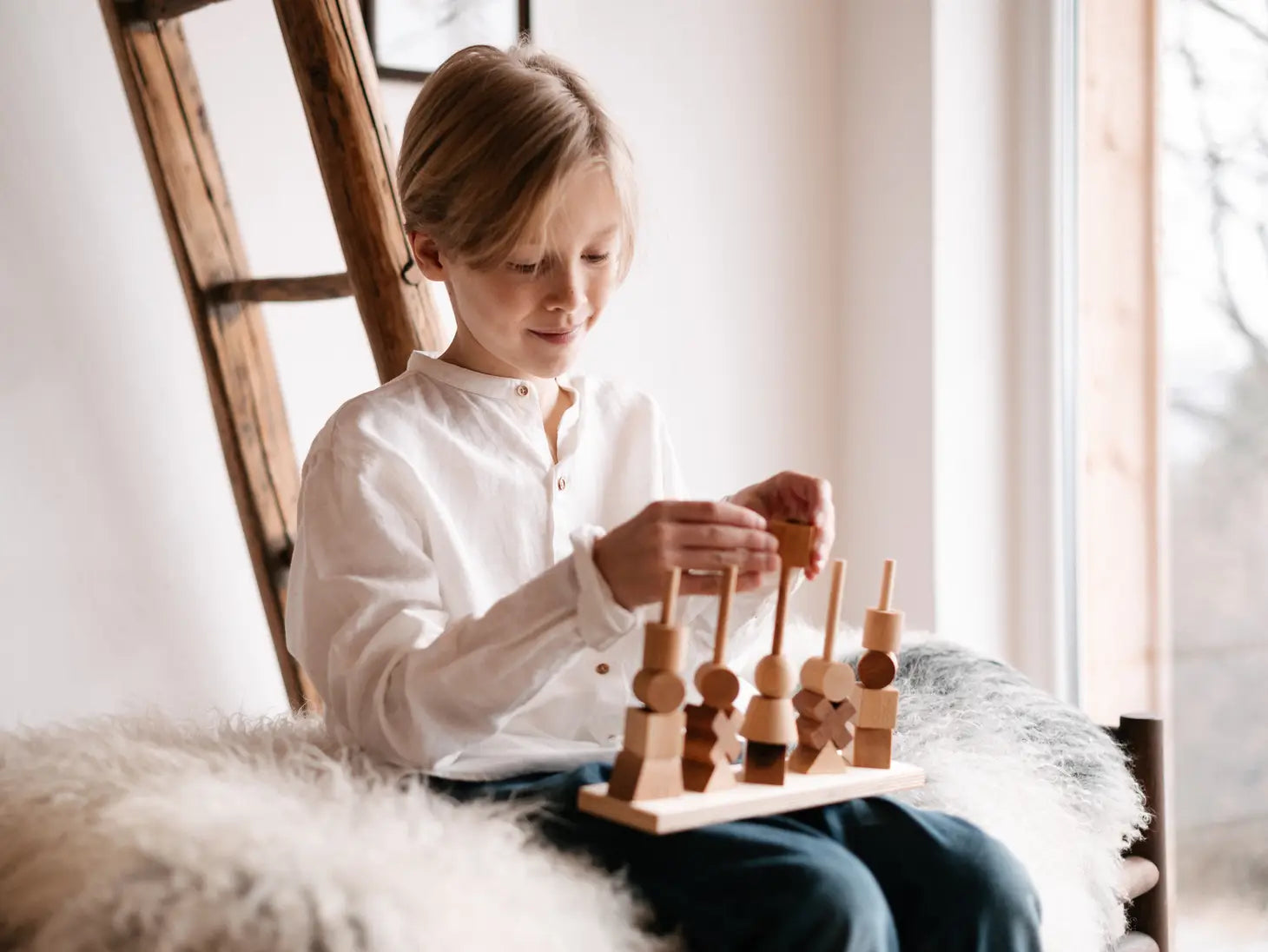 Montessori Stapelspielzeug - Natur