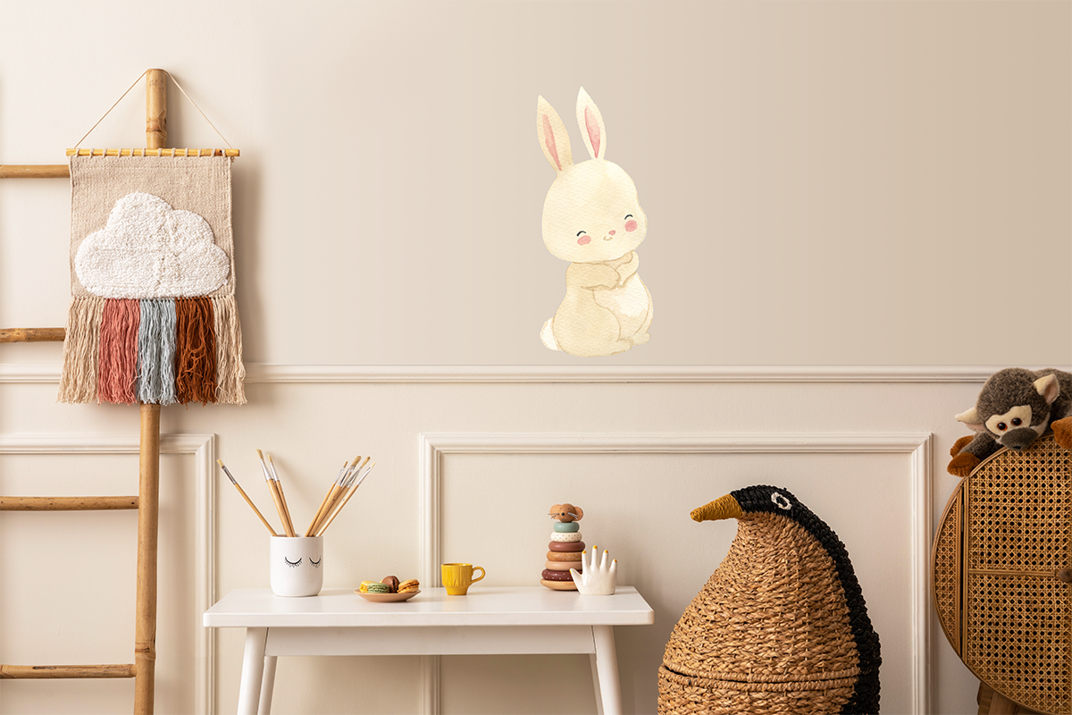 Wandsticker Aufkleber Hase