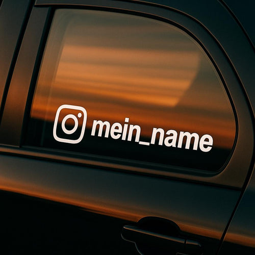 Instagram Autoaufkleber personalisiert
