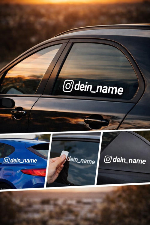 Instagram Autoaufkleber personalisiert