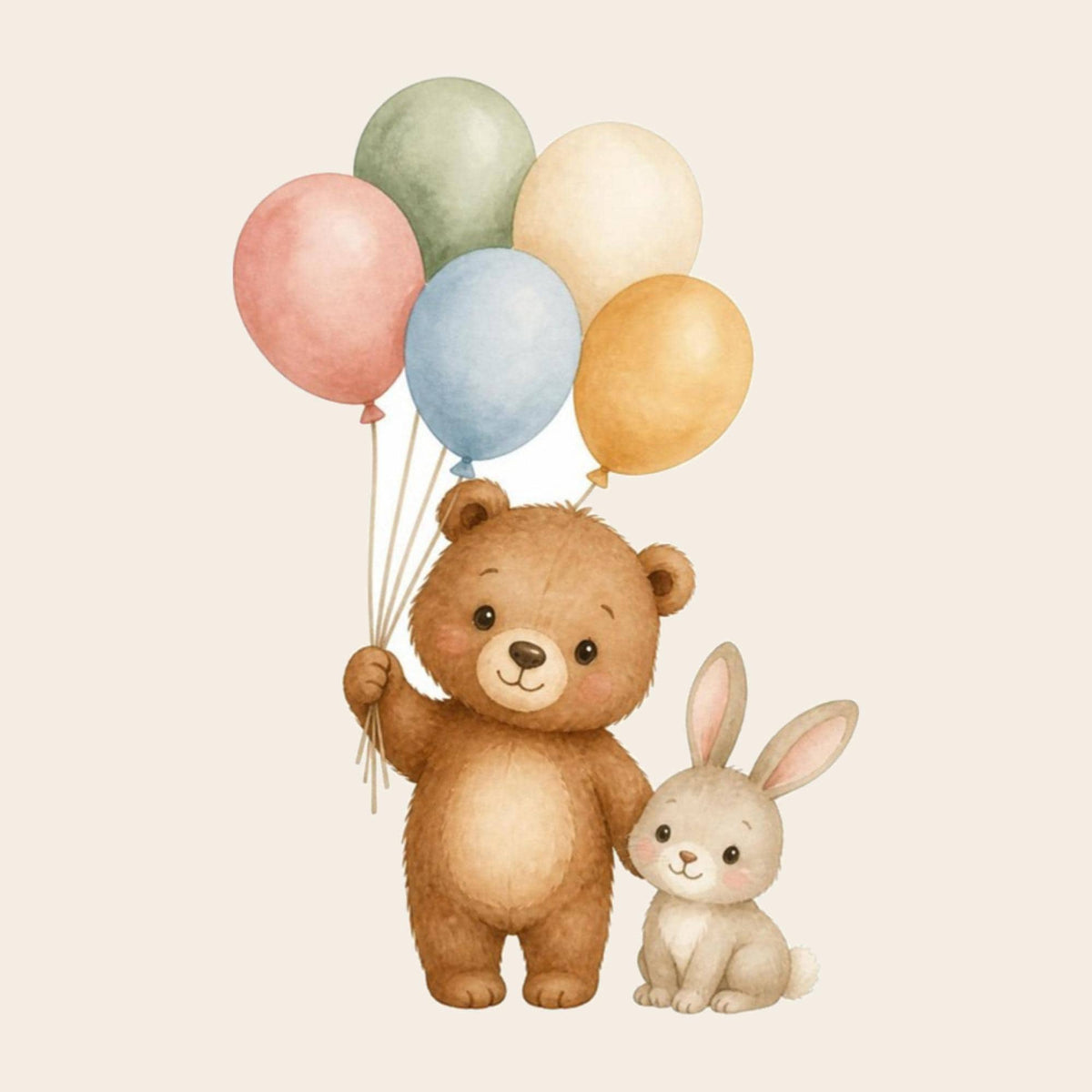 Wandsticker Bär mit Luftballons Kinderzimmer