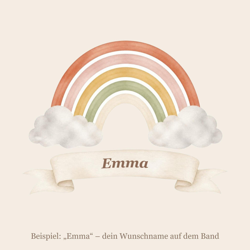 Wandsticker Regenbogen mit Name