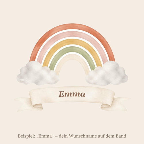 Wandsticker Regenbogen mit Name