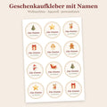 Geschenkaufkleber Weihnachten mit Namen