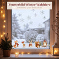 Fensterbild Winter Waldtiere