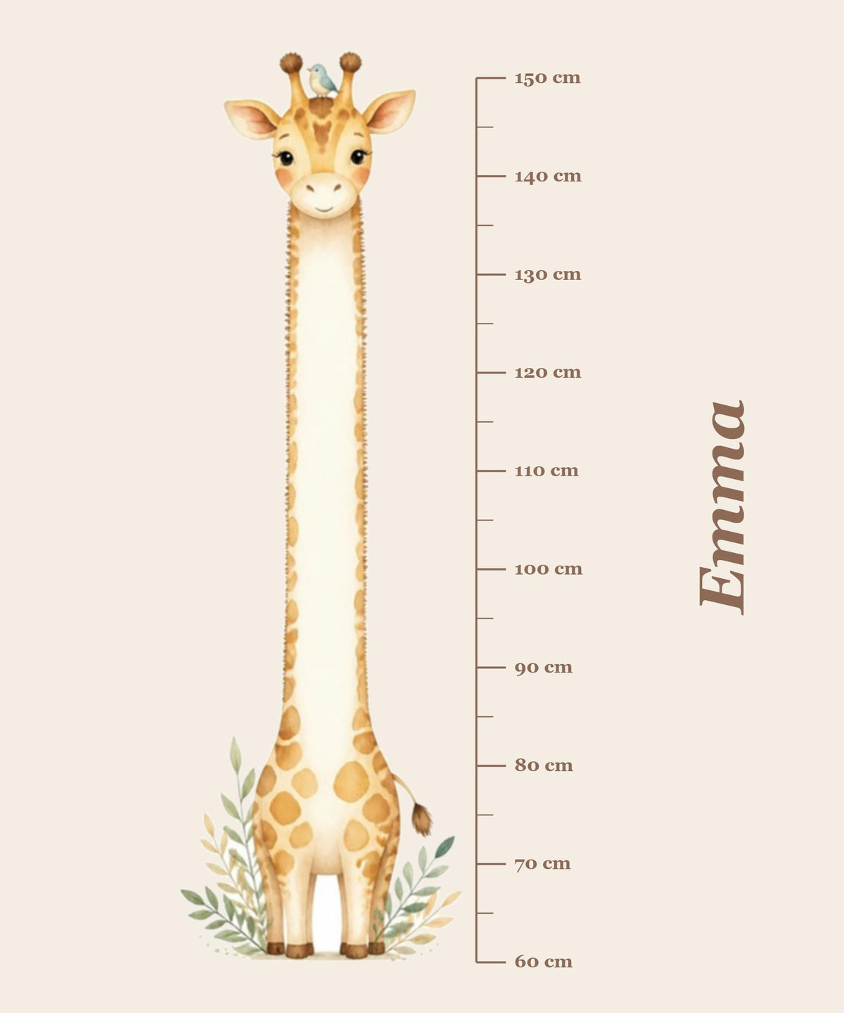 Messlatte Kinder Giraffe Wandsticker
