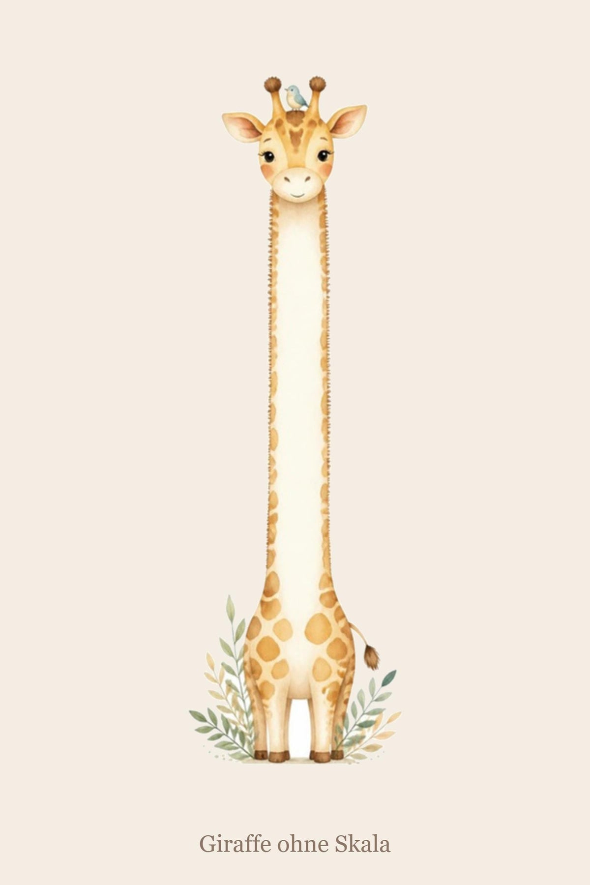 Messlatte Kinder Giraffe Wandsticker