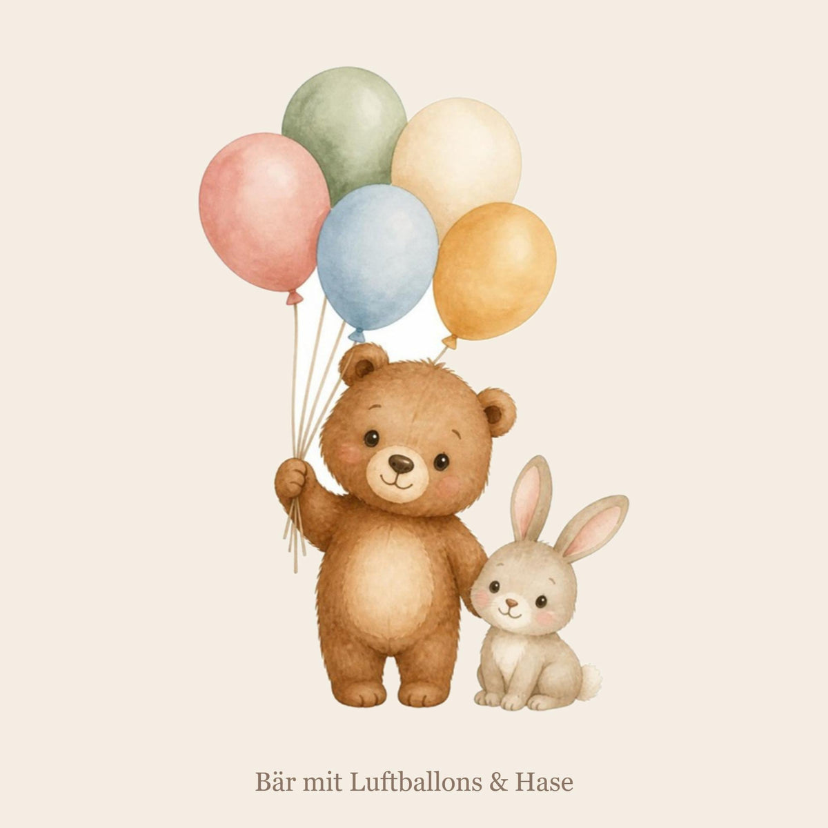 Wandsticker Bär mit Luftballons Kinderzimmer
