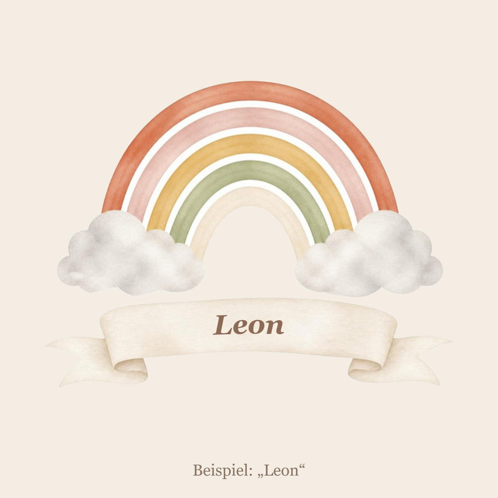 Wandsticker Regenbogen mit Name