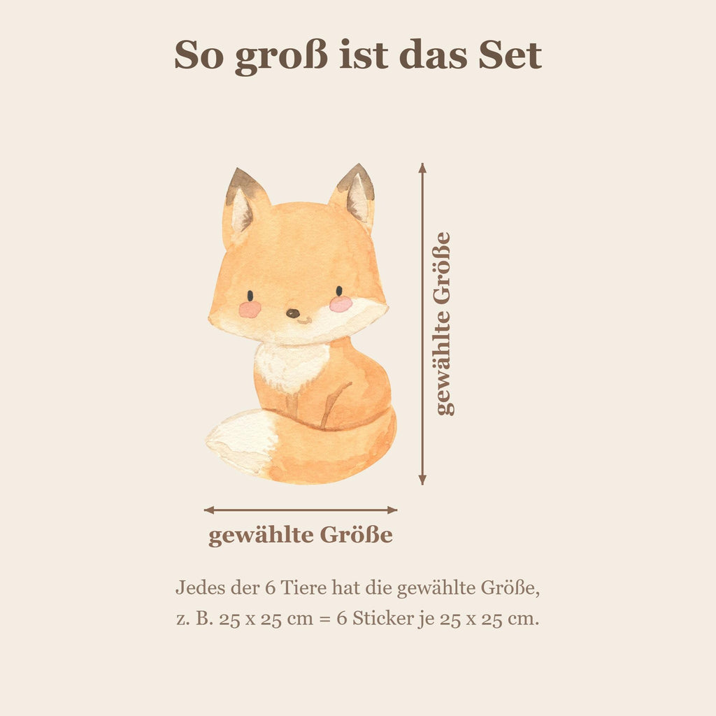 Wandsticker Set Waldtiere Kinderzimmer