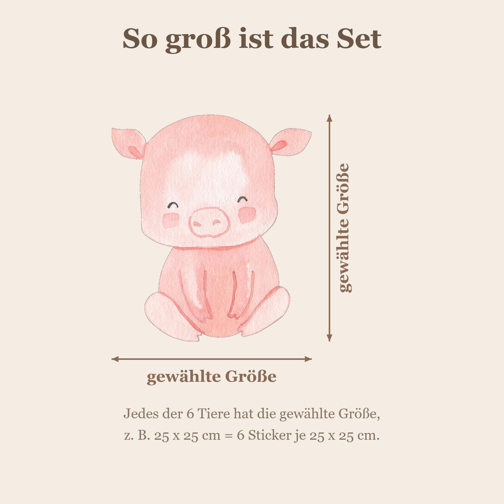 Wandsticker Set Bauernhof Tiere Kinderzimmer