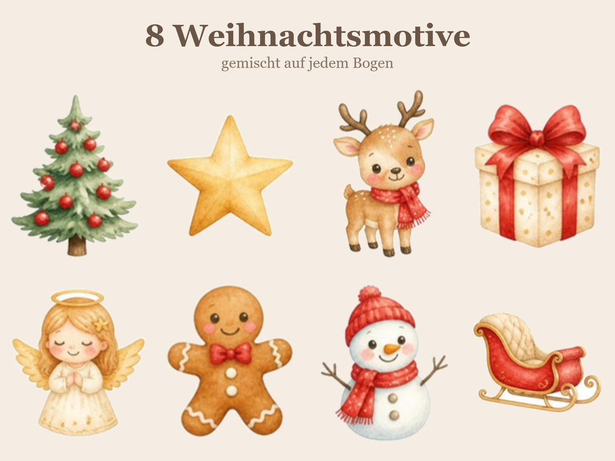 Geschenkaufkleber Weihnachten mit Namen