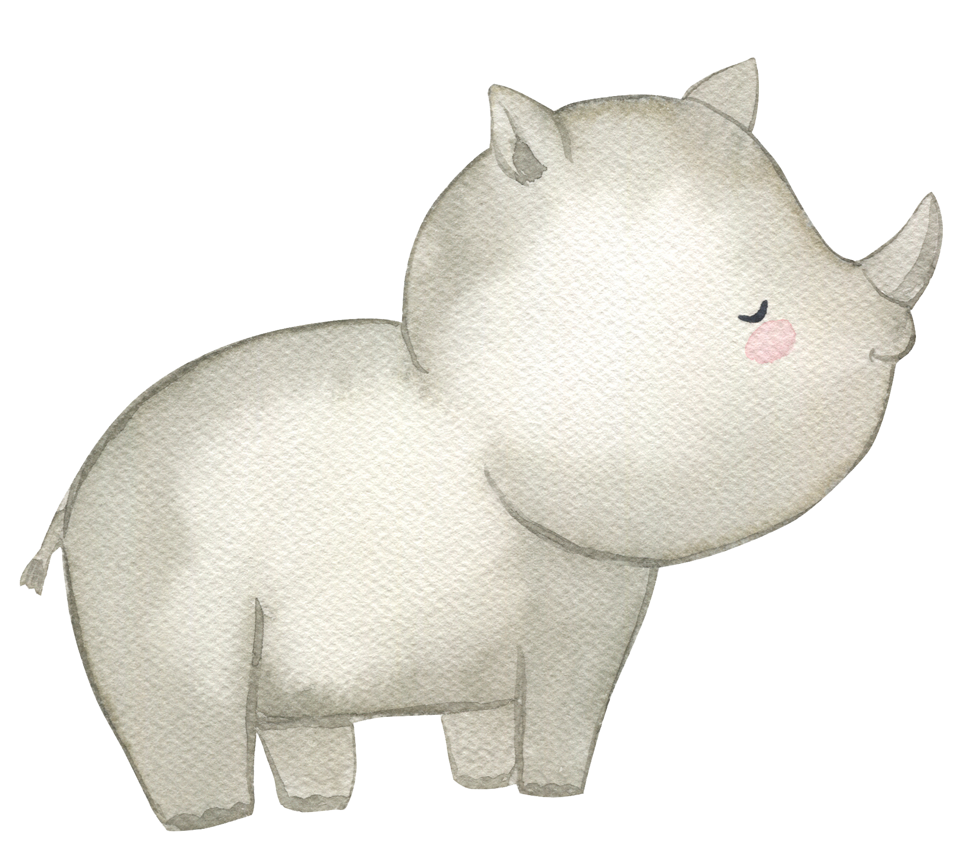 Wandsticker Aufkleber Nashorn